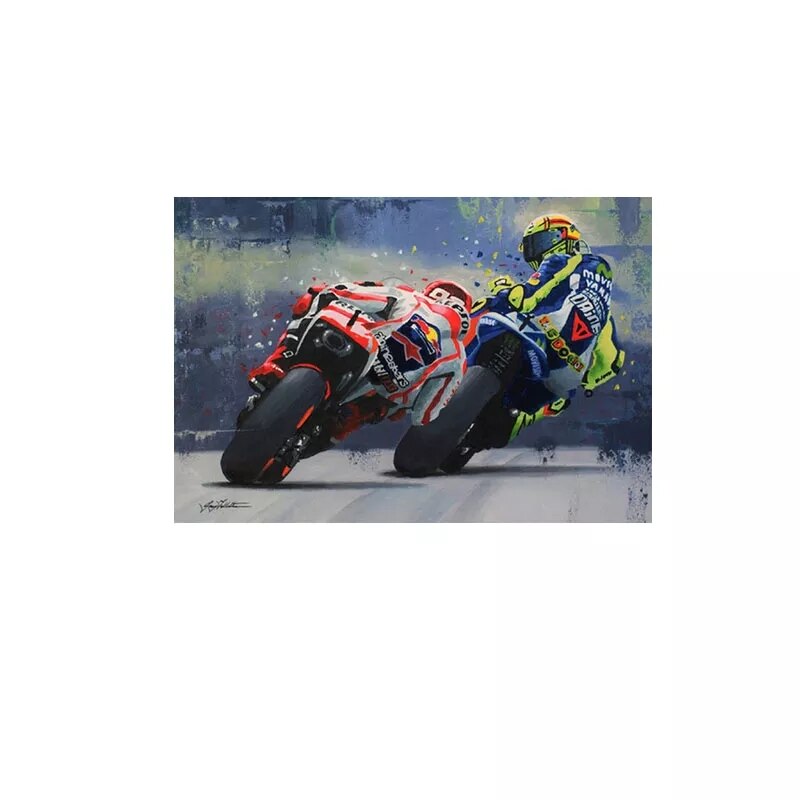 Affiche Murale Valentino Rossi contre Marc Márquez