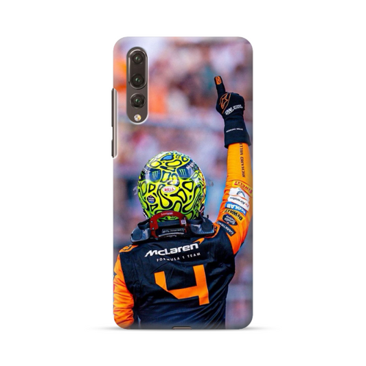 Coque Lando Norris en Tenue de Formule 1 McLaren pour Huawei