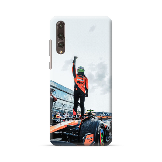 Coque de Téléphone Huawei Lando Norris sur sa Formule 1 McLaren