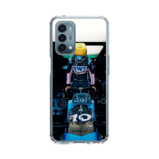 Coque de Téléphone OnePlus Pierre Gasly qui Monte dans sa F1 Alpine