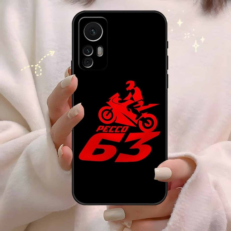 Coque de Téléphone Redmi Noir et Rouge Francesco Bagnaia