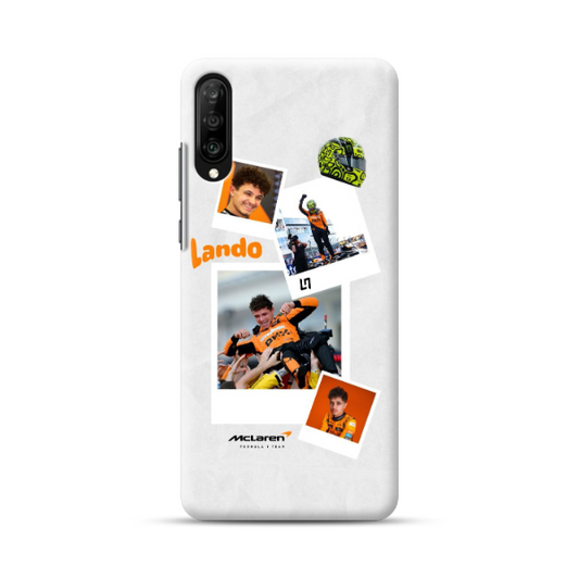 Protection Téléphone Blanche Formule 1 Lando Norris pour Samsung