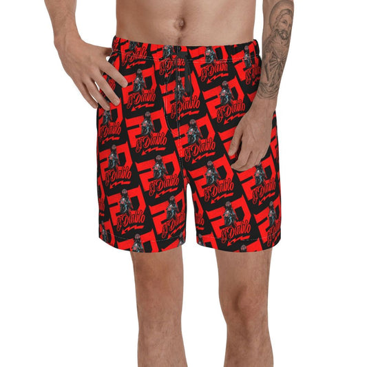 Short de Plage Rouge et Noir Fabio Quartararo