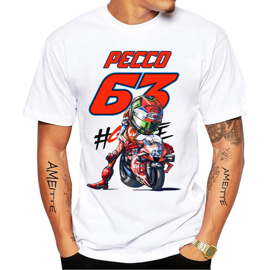 T-Shirt Blanc Pecco Bagnaia