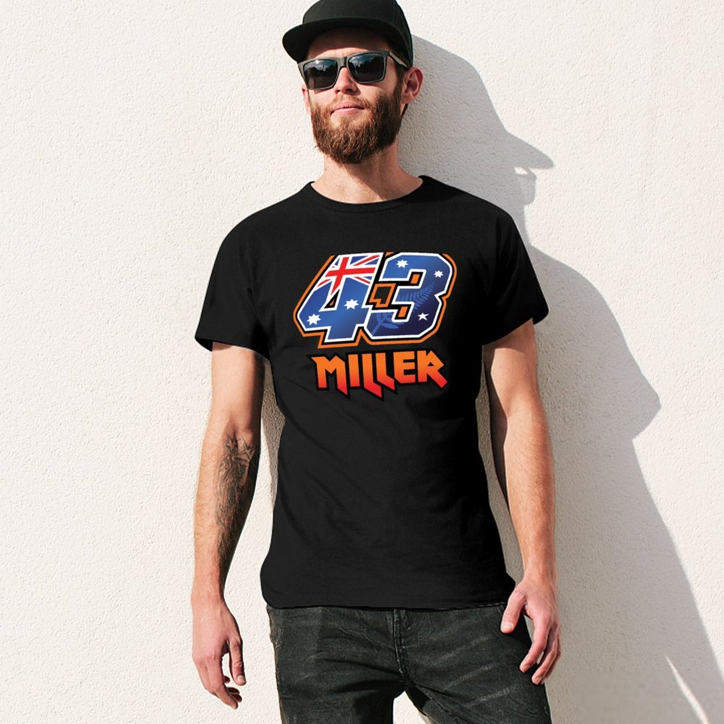 T-Shirt Noir Jack Miller pour Homme