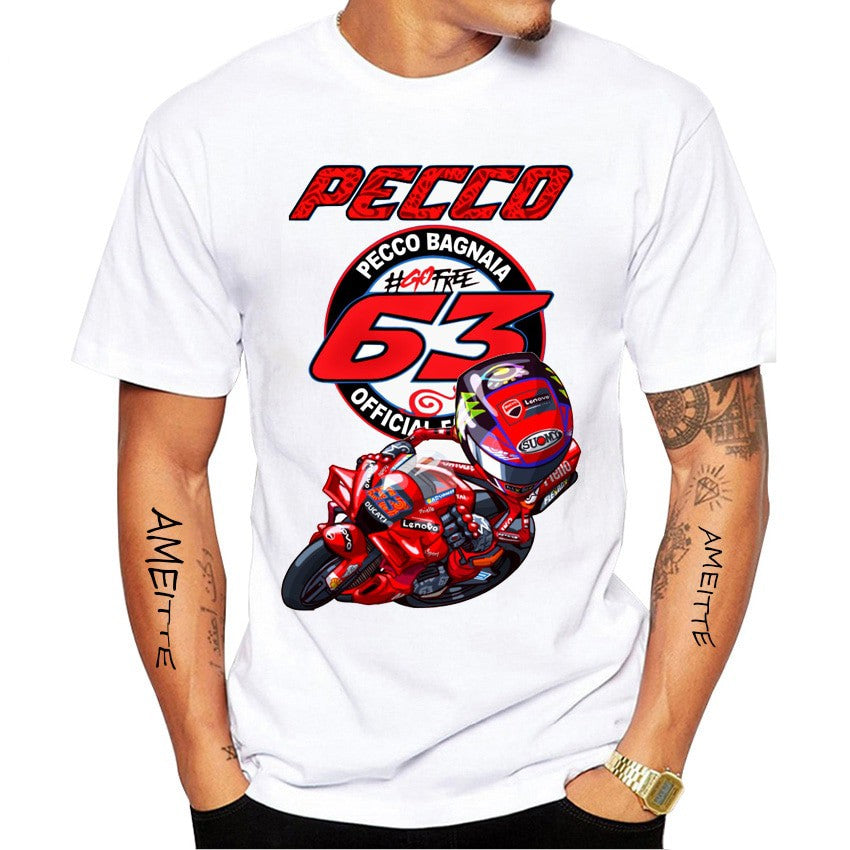 T-Shirt Pecco Bagnaia Blanc