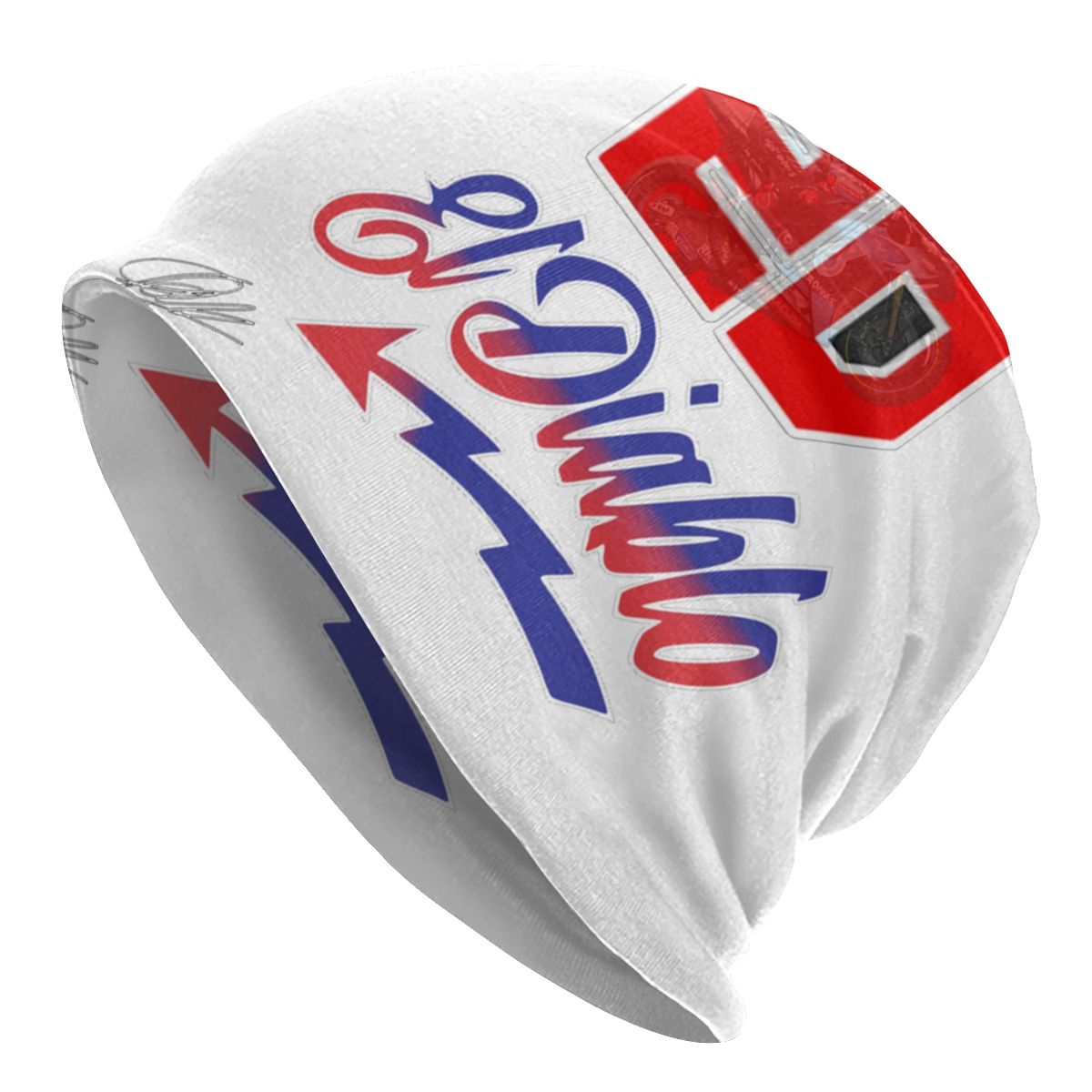 Bonnet Blanc Fabio Quartararo Bleu et Rouge