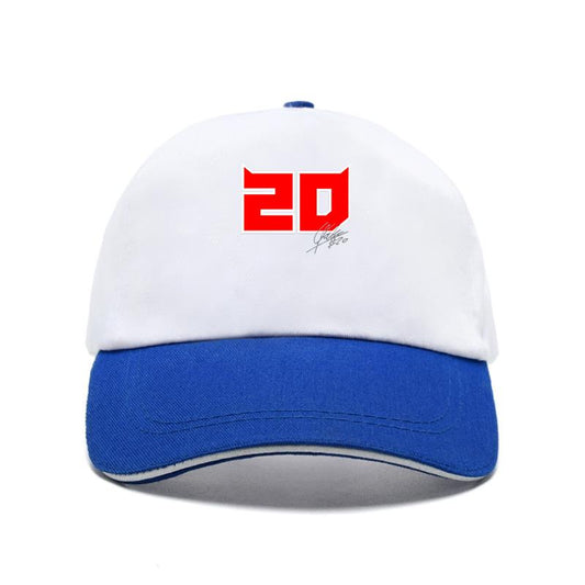 Casquette Fabio Quartararo Blanche et Bleue