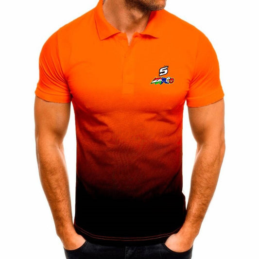 Polo Dégradé Orange et Noir Johann Zarco